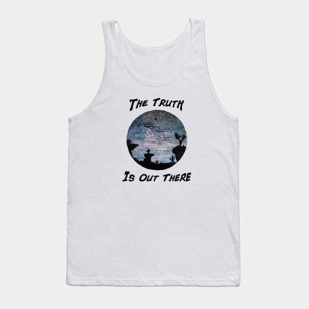 The Truth Is Out There Desert UFO Tank Top by CKastellanos